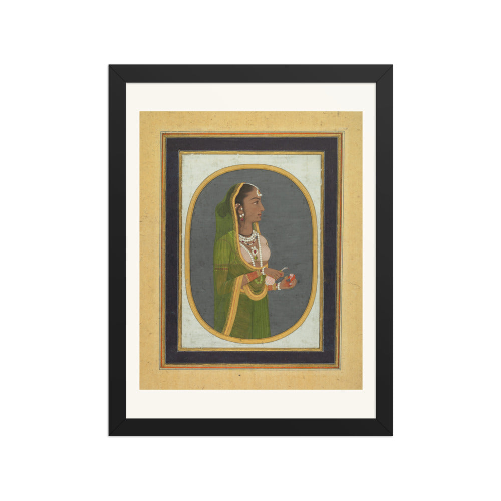 Court Lady Pouring Wine — Restored Mughal Wall Art — view 2