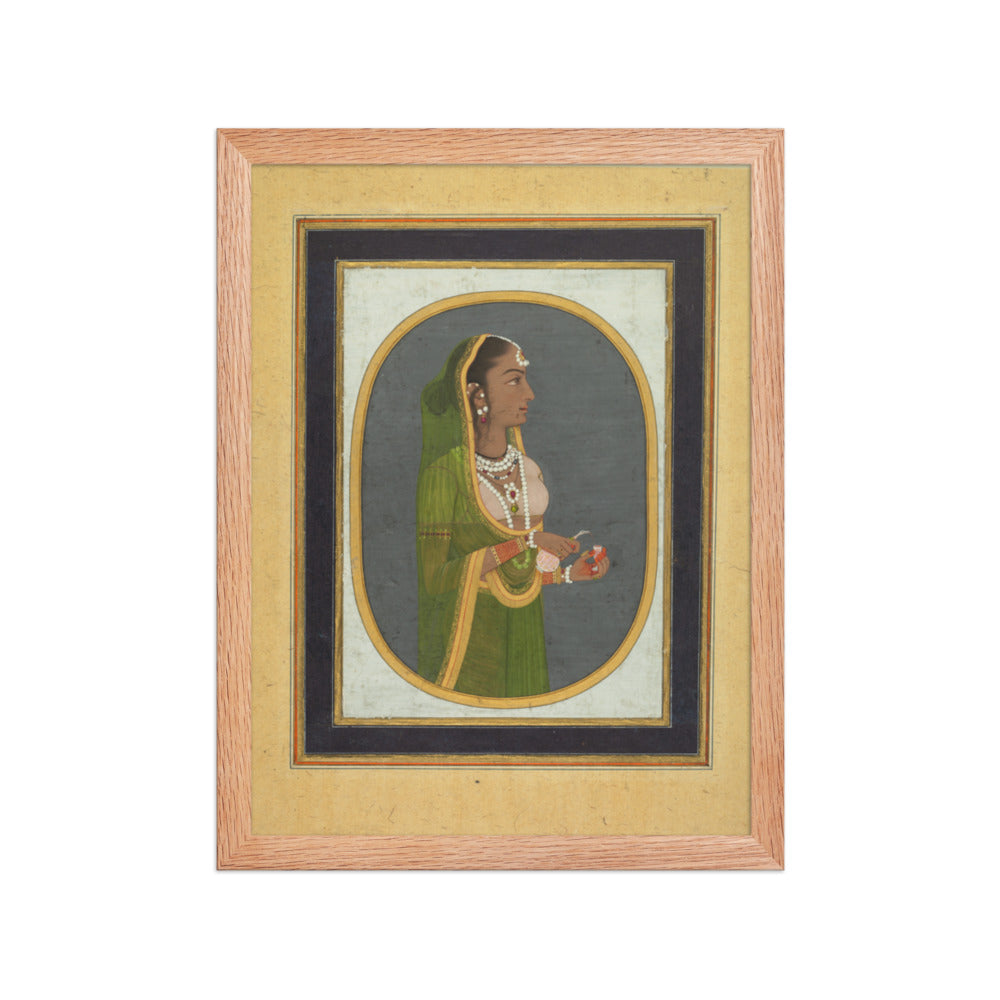 Court Lady Pouring Wine — Restored Mughal Wall Art — view 4