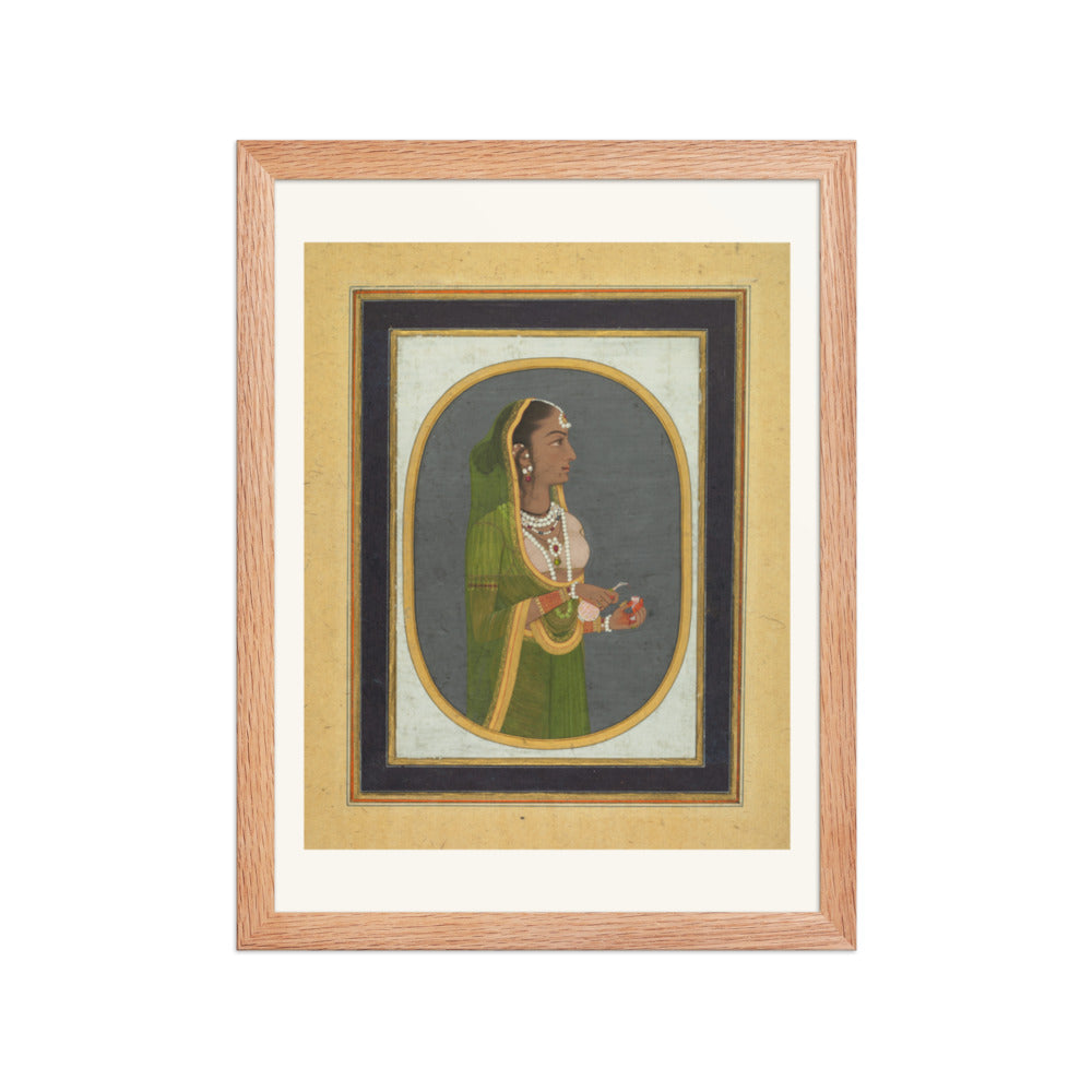 Court Lady Pouring Wine — Restored Mughal Wall Art — view 4