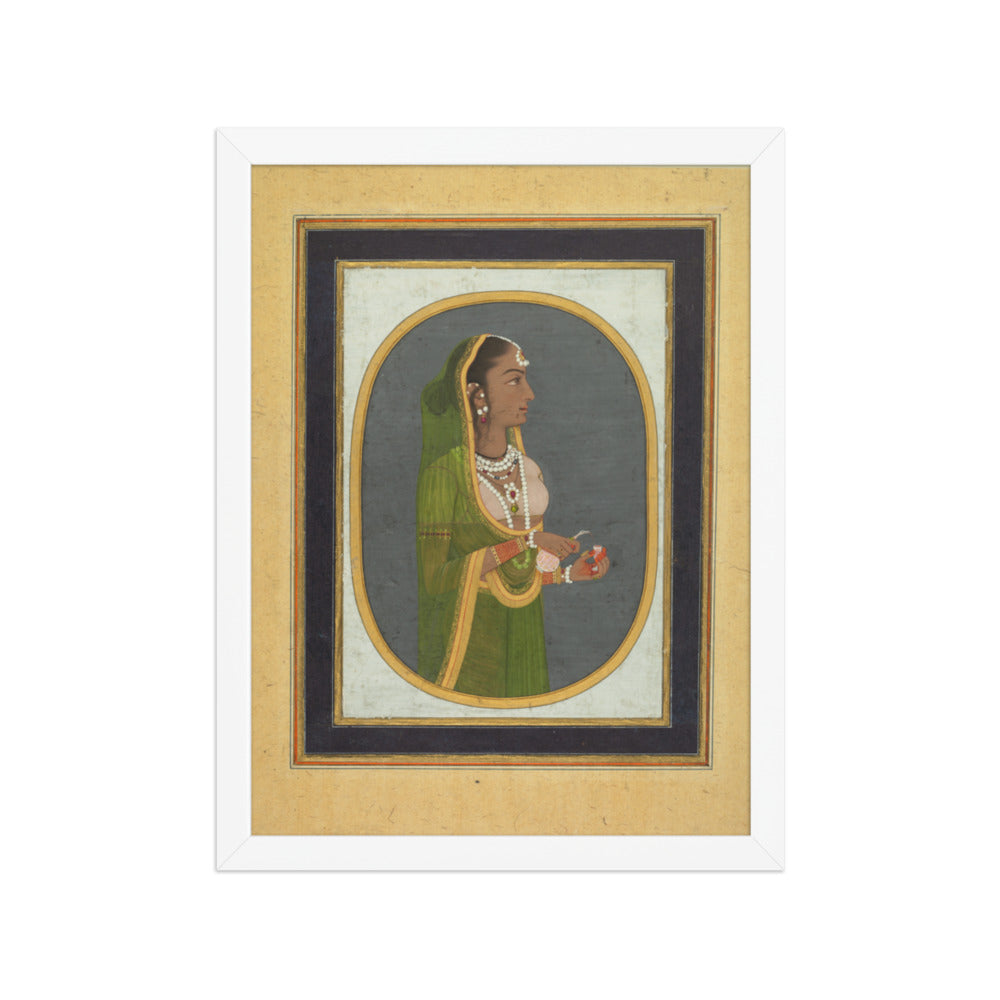 Court Lady Pouring Wine — Restored Mughal Wall Art — view 6