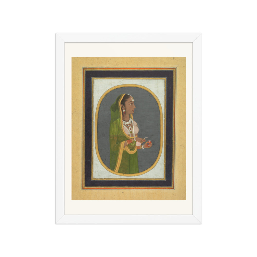 Court Lady Pouring Wine — Restored Mughal Wall Art — view 6