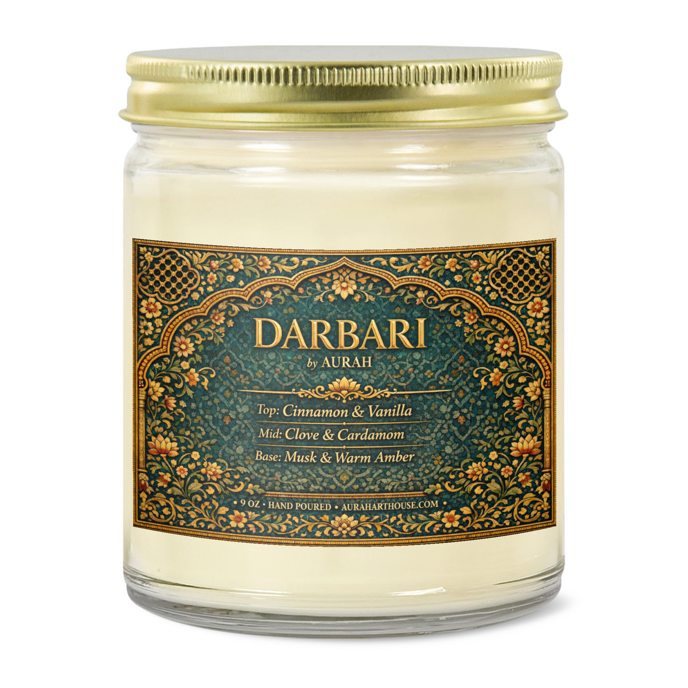 Darbari by Aurah — Hand Poured Scented Candle | Cinnamon & Vanilla | Mughal-Inspired Luxury Home Fragrance — view 1