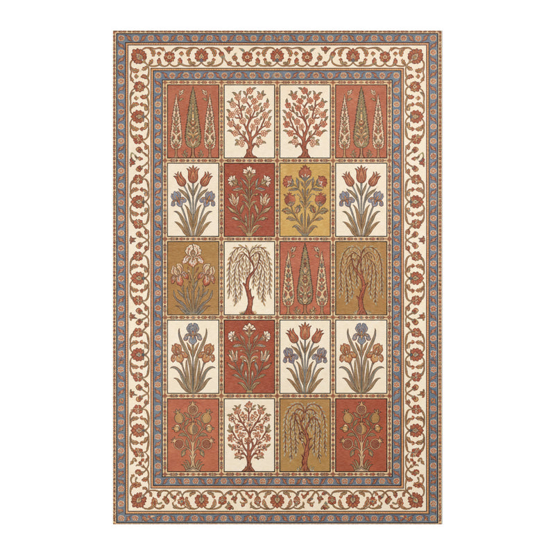 Bakhtiari Orchard — Terracotta Garden Panel Persian Area Rug