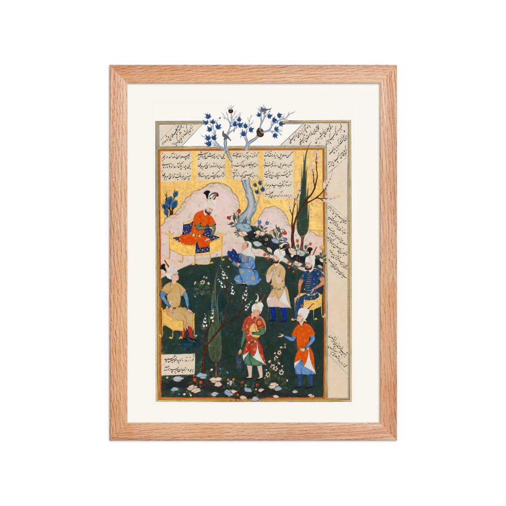 The Birth of Zal — Shahnama, 1576 | Restored Persian Wall Art — view 2