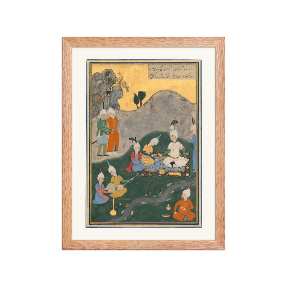Alexander at a Banquet — Herat, 1525 | Restored Persian Wall Art — view 2