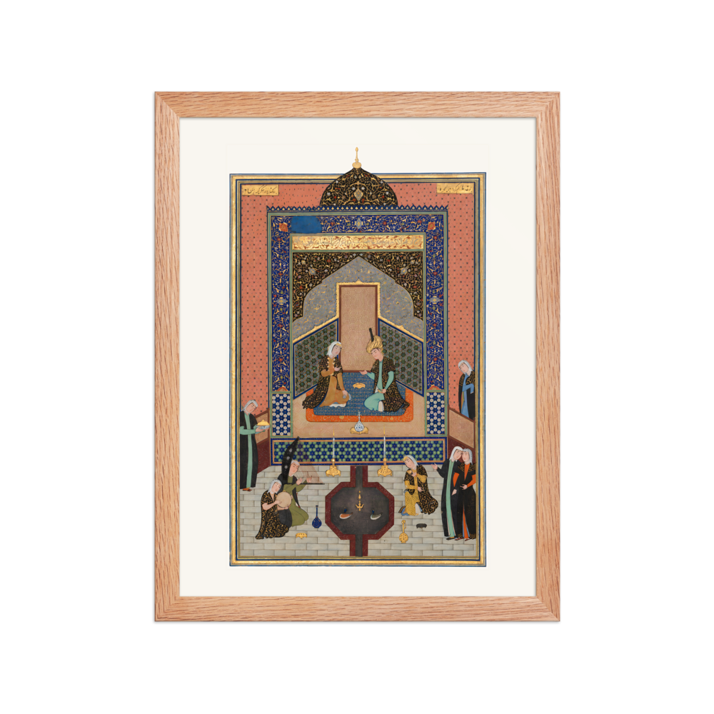 Bahram Gur in the Dark Palace on Saturday — Herat, 1525 | Restored Persian Wall Art — view 2