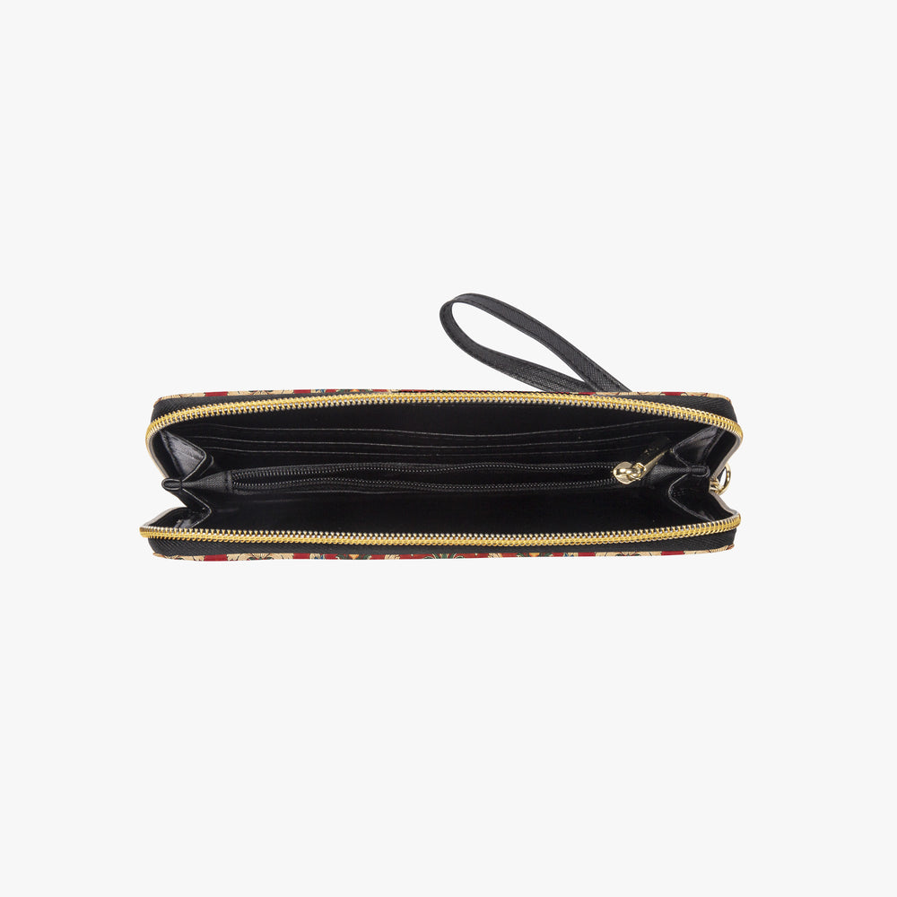 Chintz Jaal — Red & Indigo Wristlet Clutch Wallet — view 7