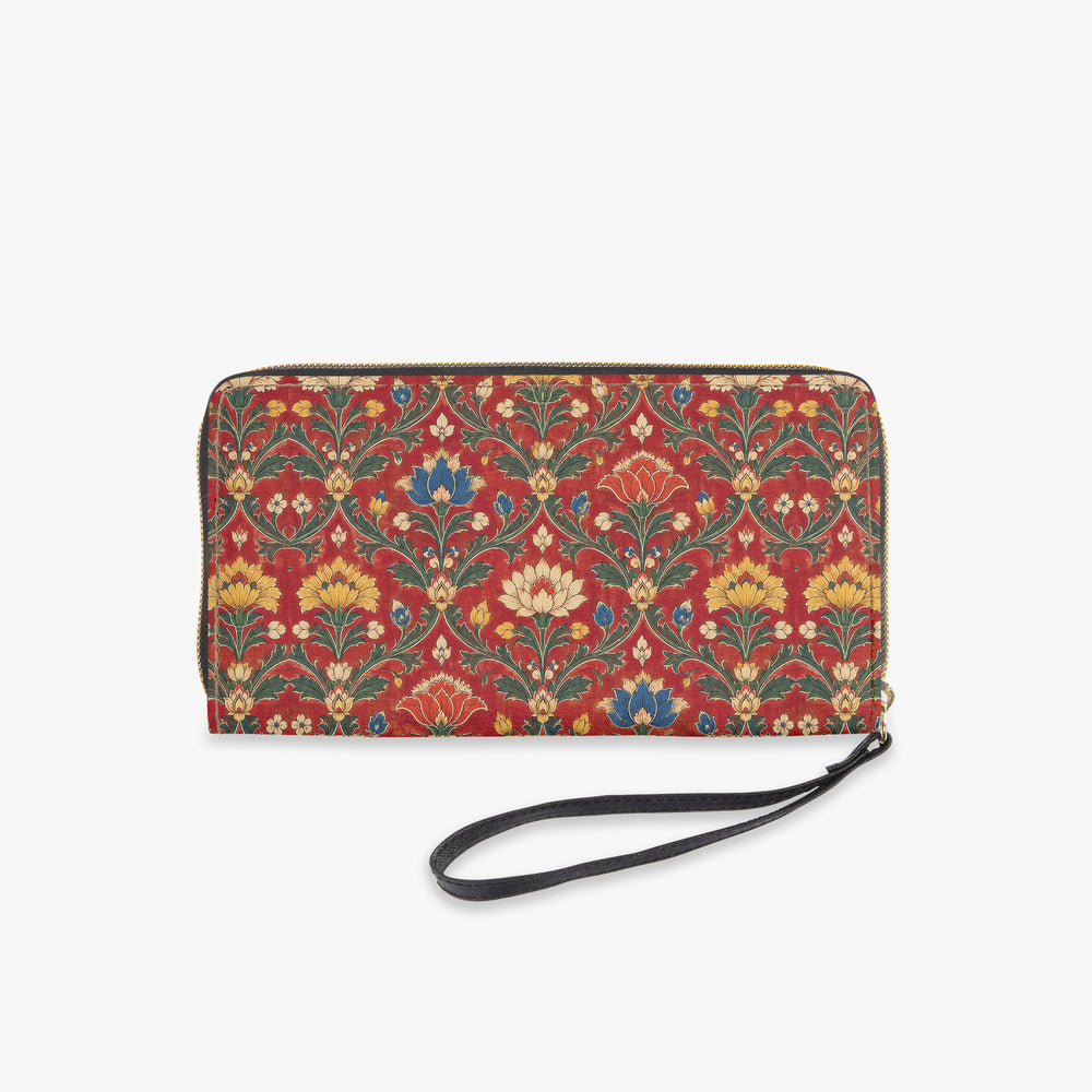 Chintz Jaal — Red & Indigo Wristlet Clutch Wallet — view 5