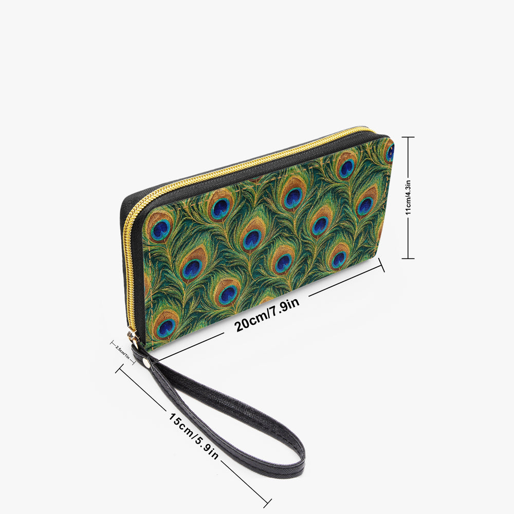 Mor Feather — Peacock Green Wristlet Clutch Wallet — view 3