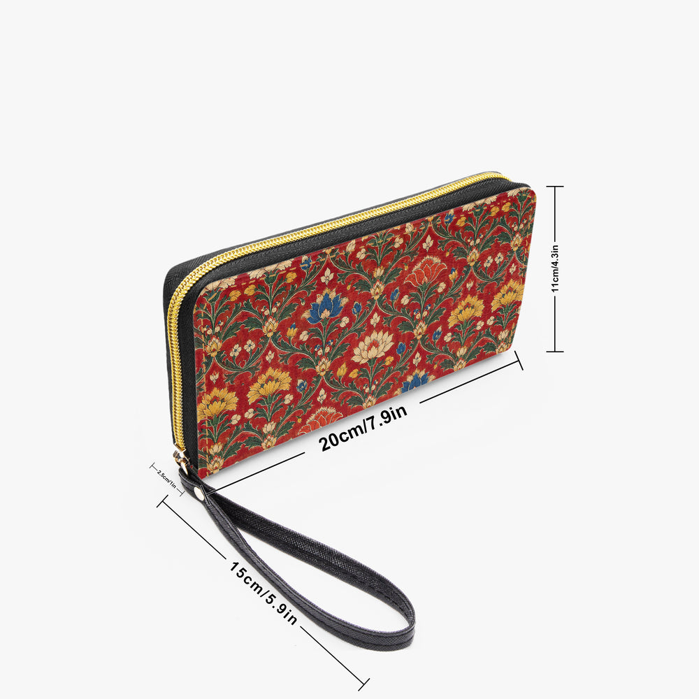 Chintz Jaal — Red & Indigo Wristlet Clutch Wallet — view 3