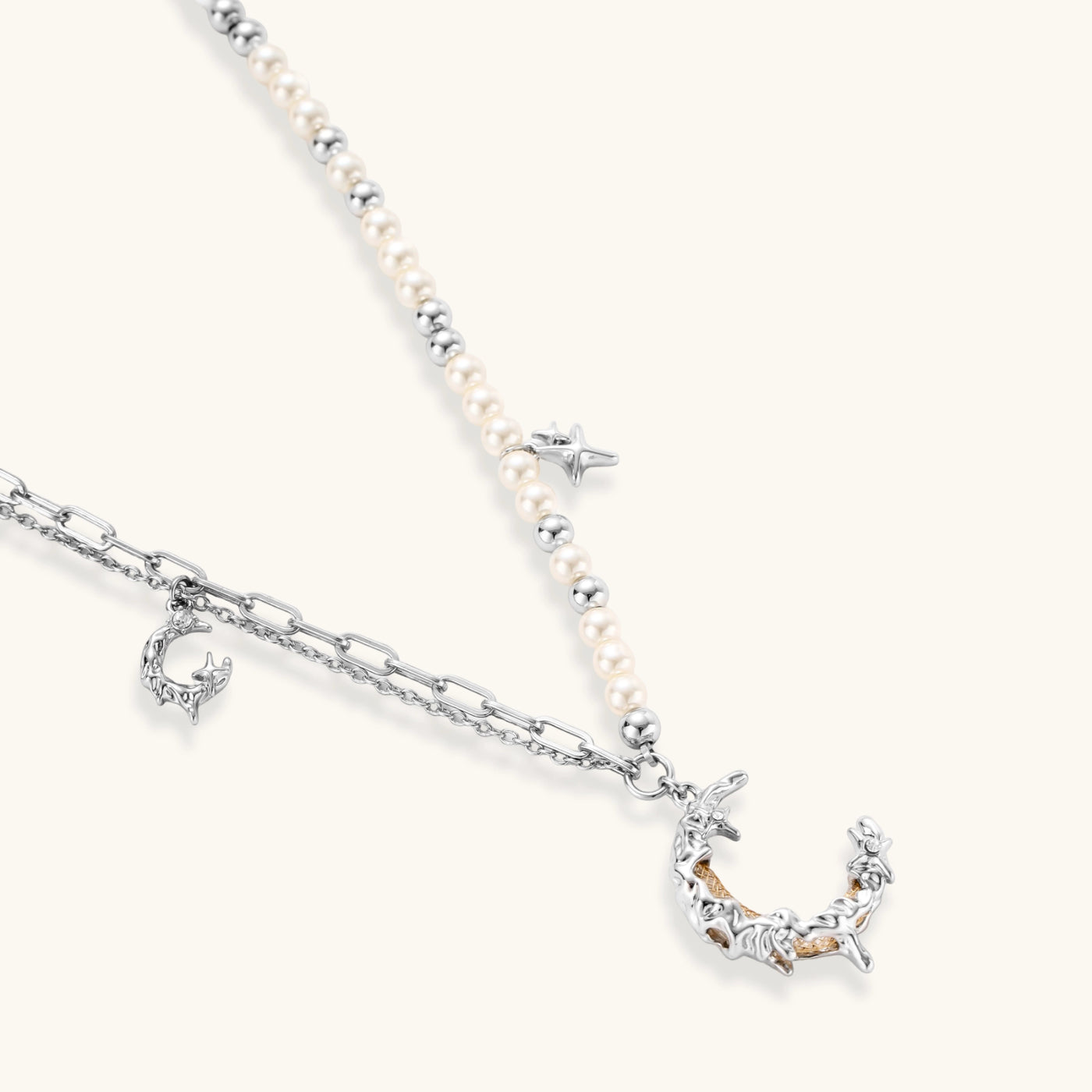 Celestial Moon Necklace by Aurah Living — view 3