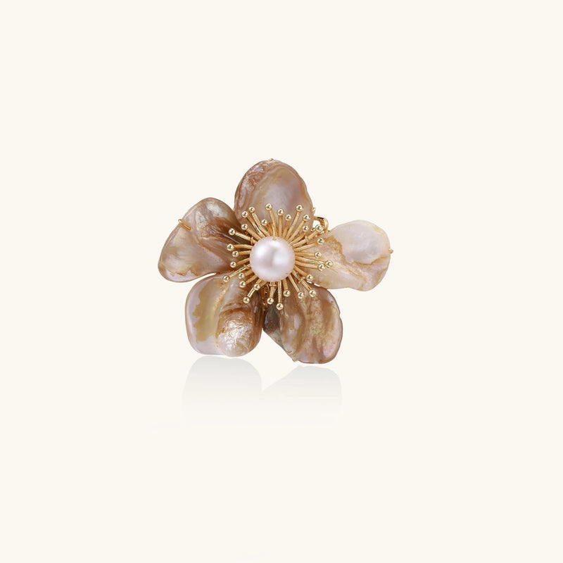 Golden Bloom Pearl Pin by Aurah Living