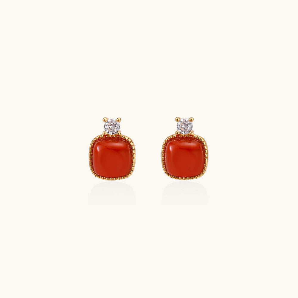 Heritage Agate Studs by Aurah Living — view 2