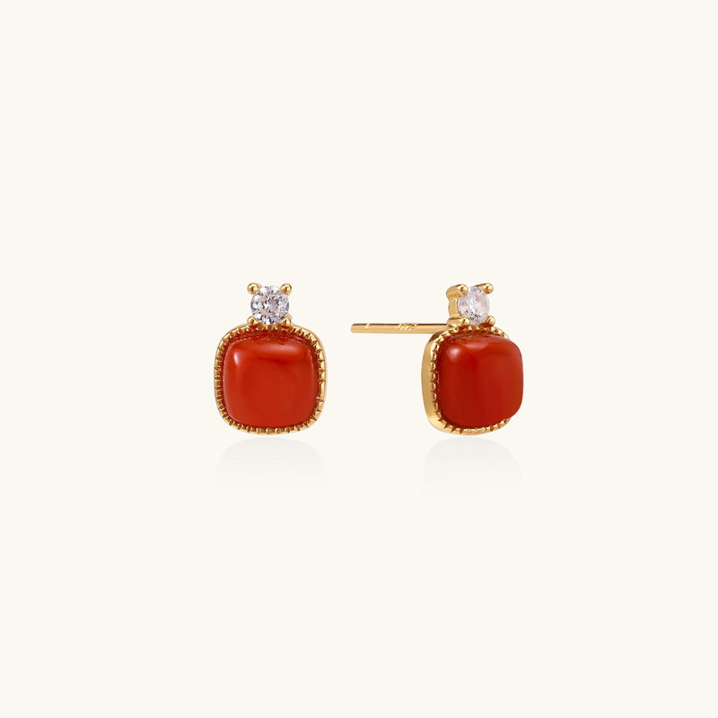 Heritage Agate Studs by Aurah Living