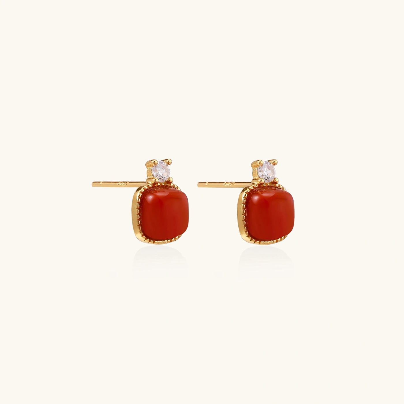 Heritage Agate Studs by Aurah Living — view 3