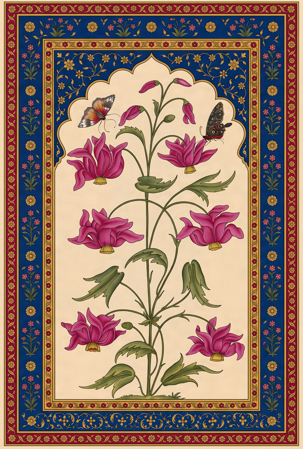 Gul-e-Mehrab — Mughal Flower Niche Area Rug — view 3