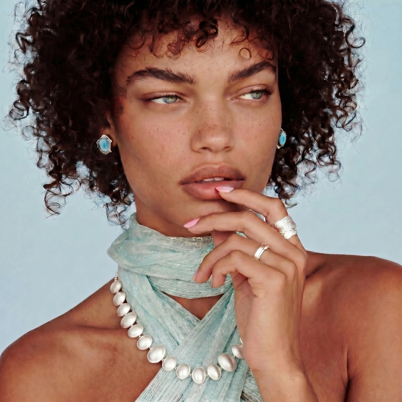 Larimar Dreams Studs — view 5