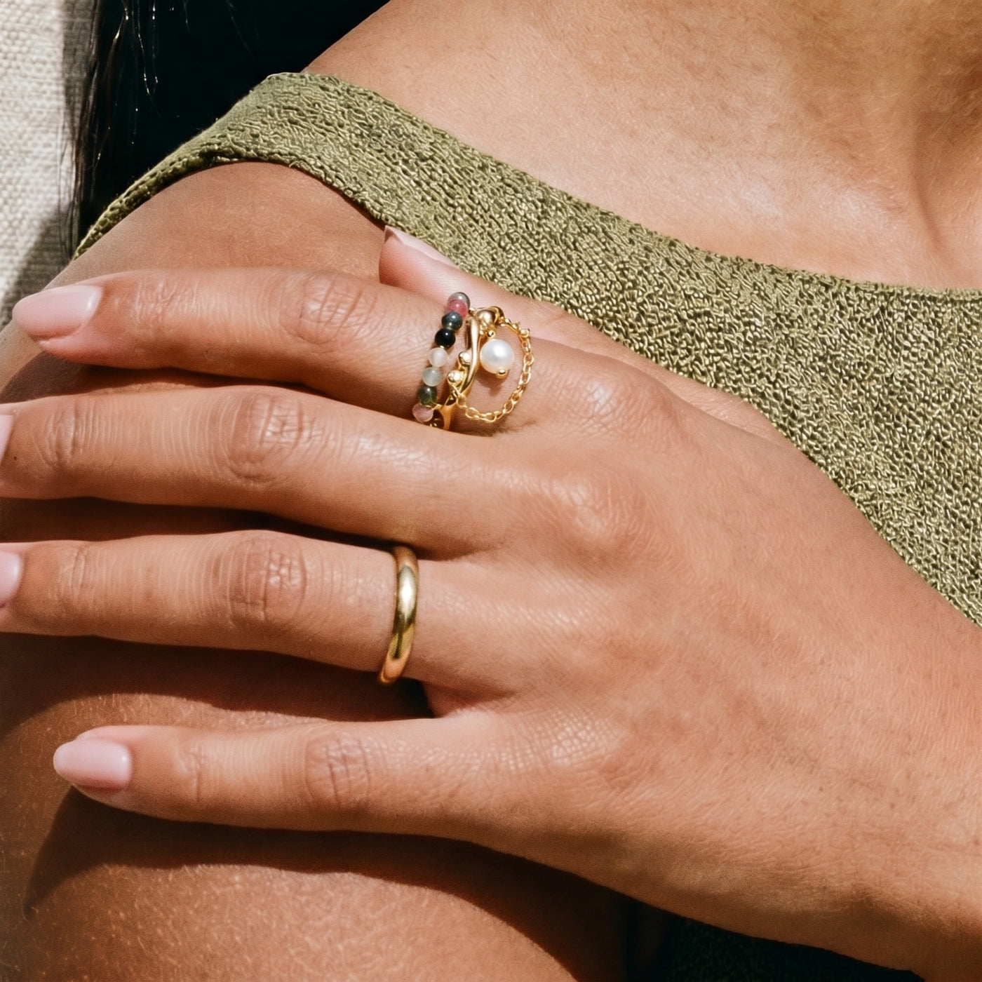 Aurora Chain Ring by Aurah Living — view 4