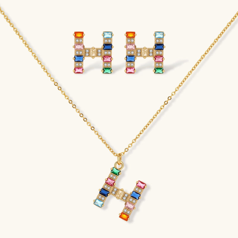 Rainbow H Initial Set by Aurah Living