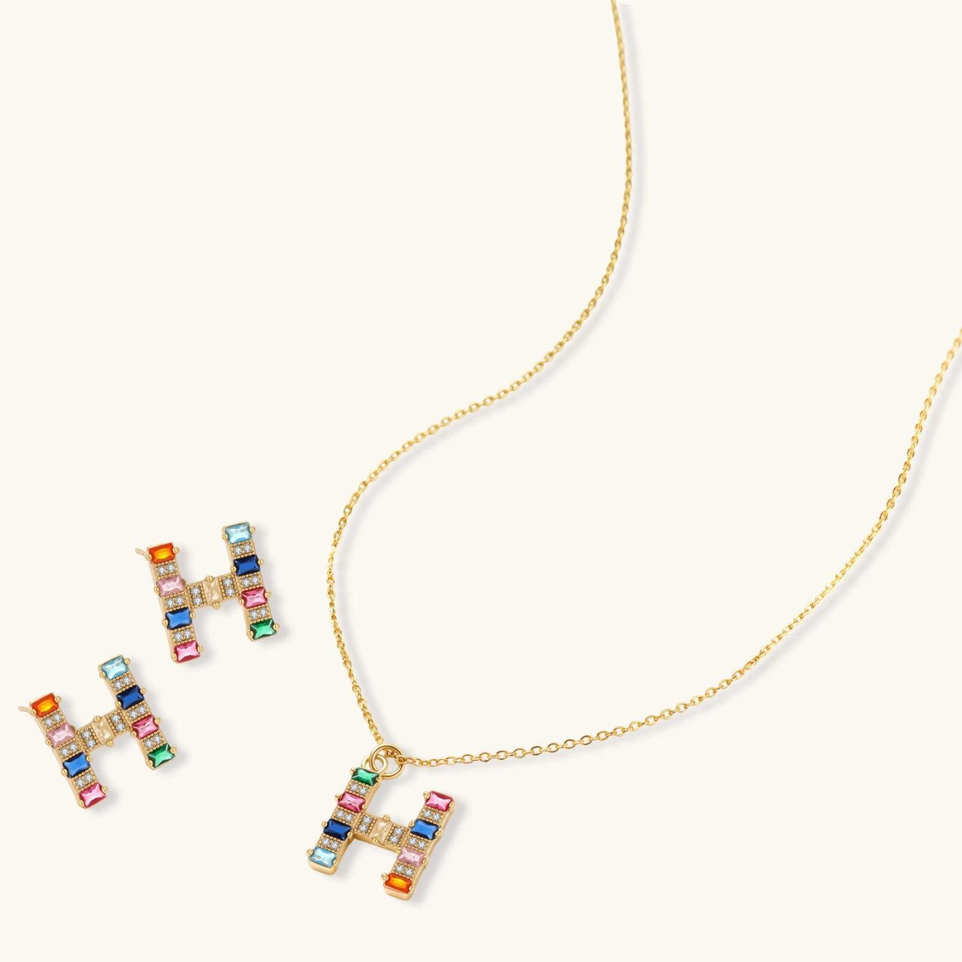 Rainbow H Initial Set by Aurah Living — view 2