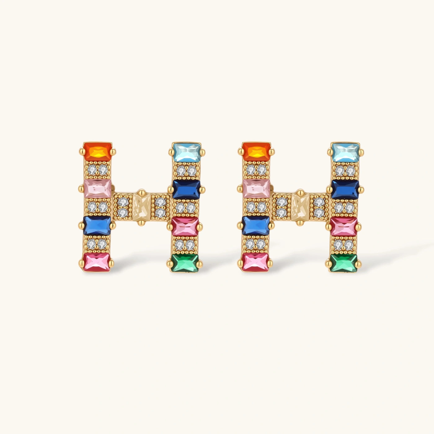 Rainbow H Initial Set by Aurah Living — view 4