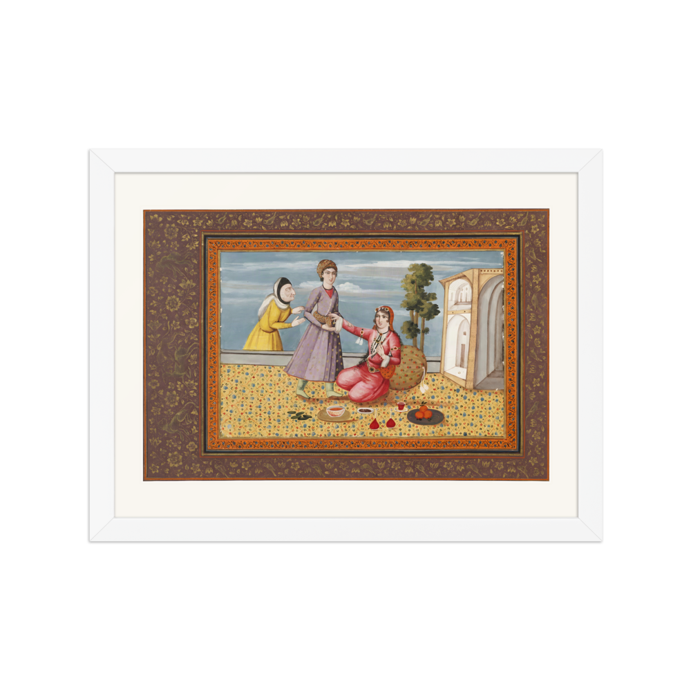 Siyavush in Sudaba's Chamber | Restored Persian Miniature — view 3