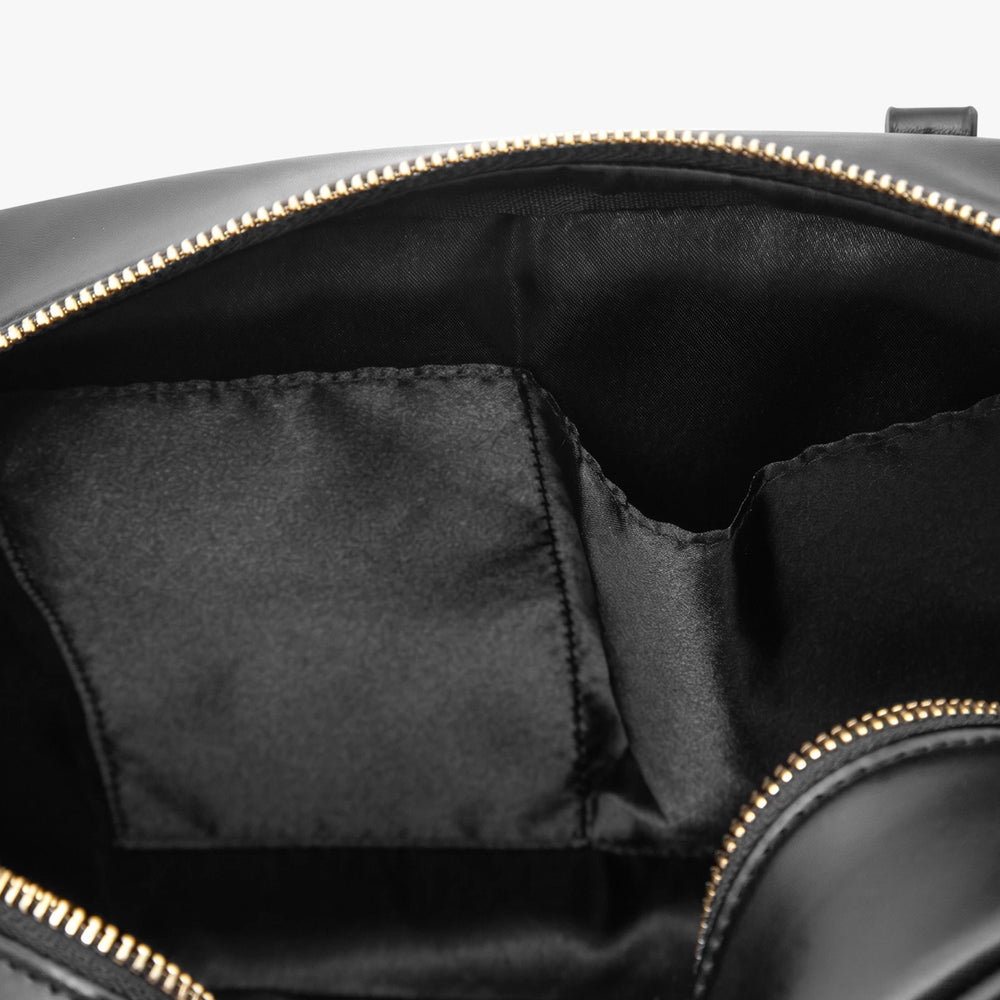 Taj Mahal — Black & Gold Arch-Top Handbag — view 7