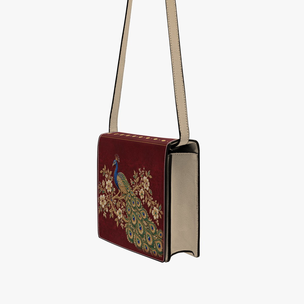 Zardozi Peacock — Maroon & Gold Book Crossbody Bag — view 8