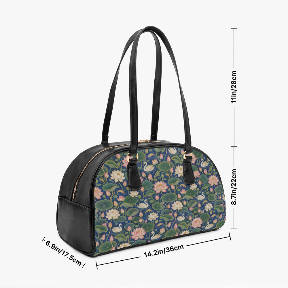 Kamal Talai — Lotus Pond Navy Arch-Top Handbag — view 3