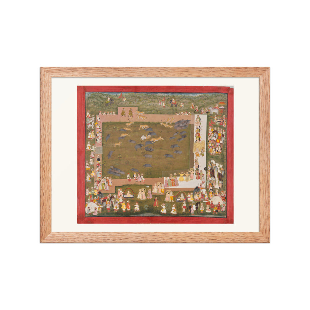 Maharana Sangram Singh II Stages a Boar Hunt at Sadri — Restored Rajput Wall Art — view 4