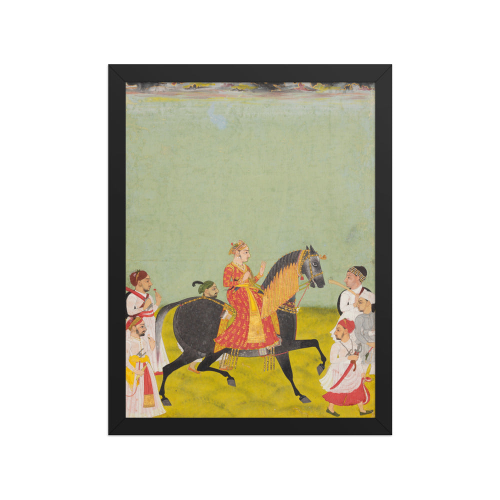 Equestrian Portrait of Maharana Raj Singh II of Mewar (r. 1755–62) — Restored Rajput Wall Art — view 2