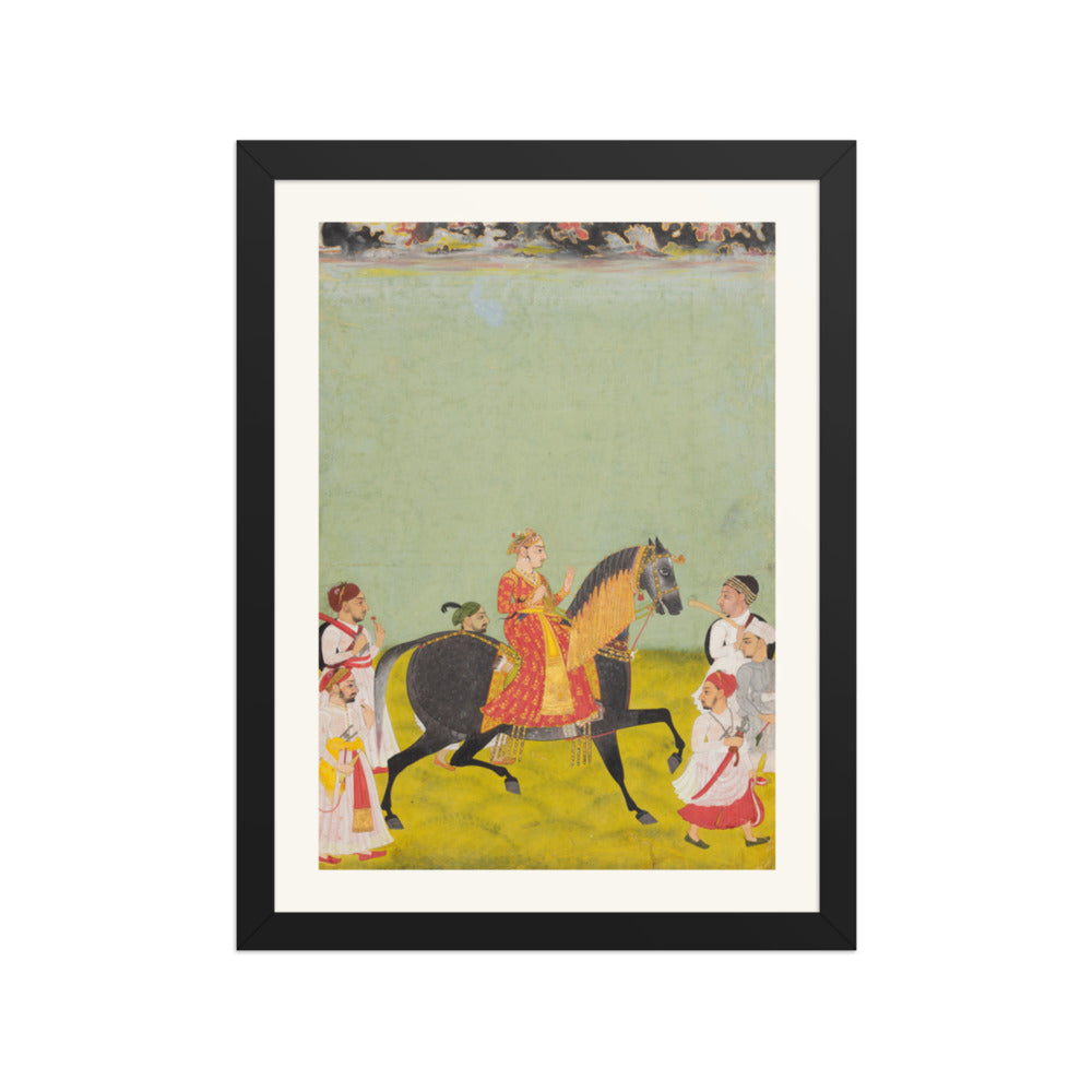 Equestrian Portrait of Maharana Raj Singh II of Mewar (r. 1755–62) — Restored Rajput Wall Art — view 2