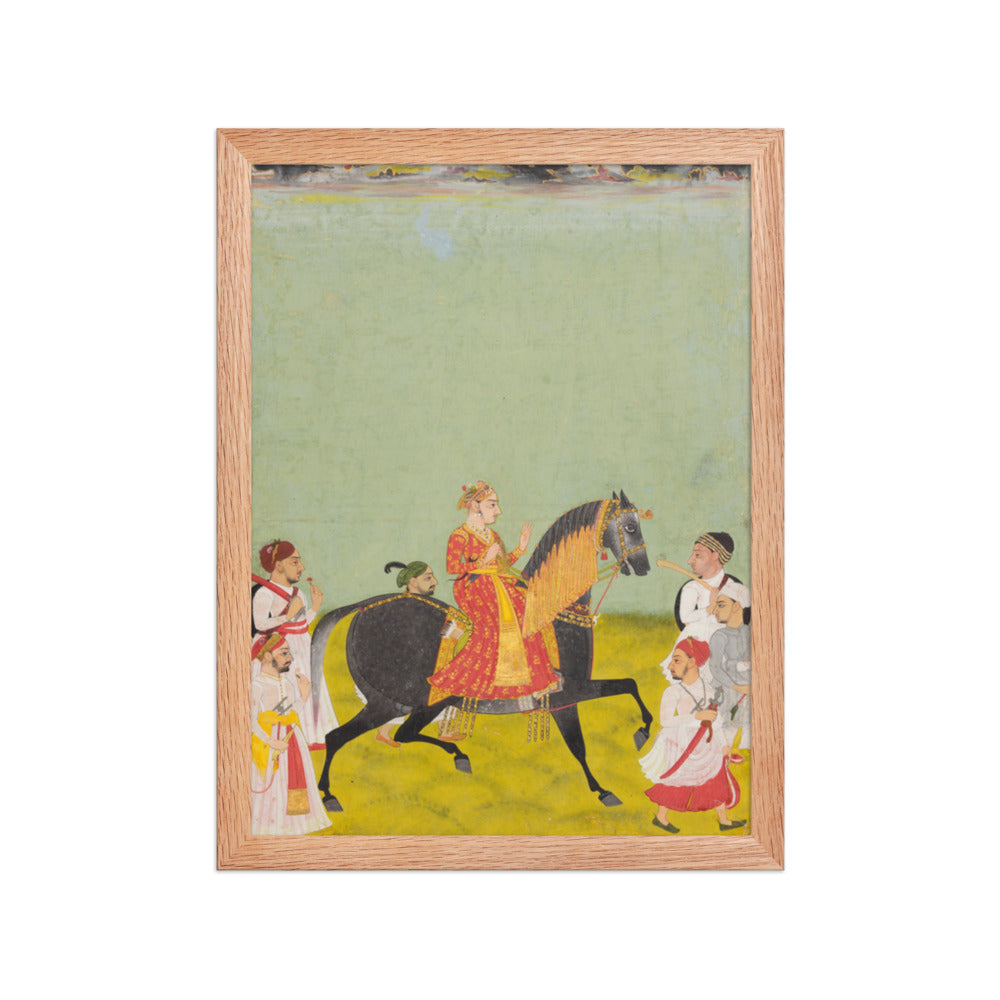 Equestrian Portrait of Maharana Raj Singh II of Mewar (r. 1755–62) — Restored Rajput Wall Art — view 4