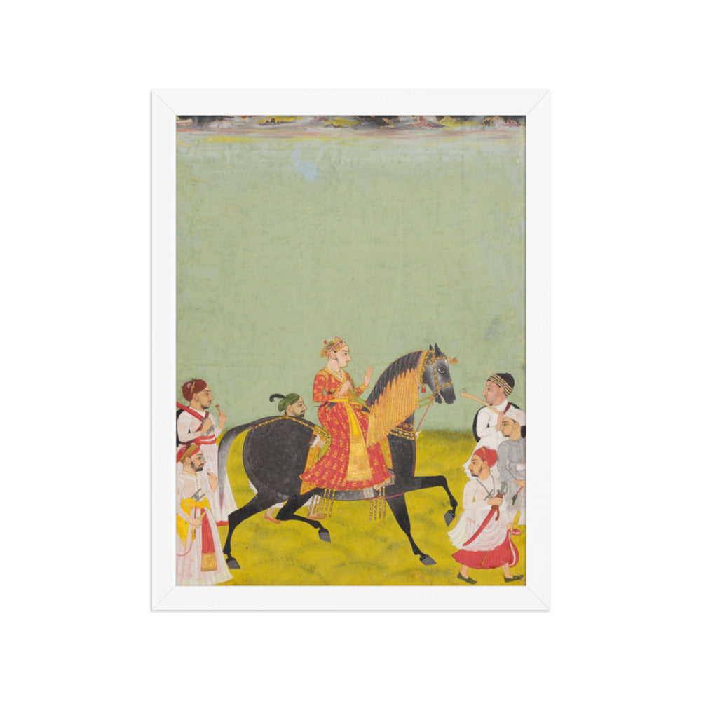 Equestrian Portrait of Maharana Raj Singh II of Mewar (r. 1755–62) — Restored Rajput Wall Art — view 6