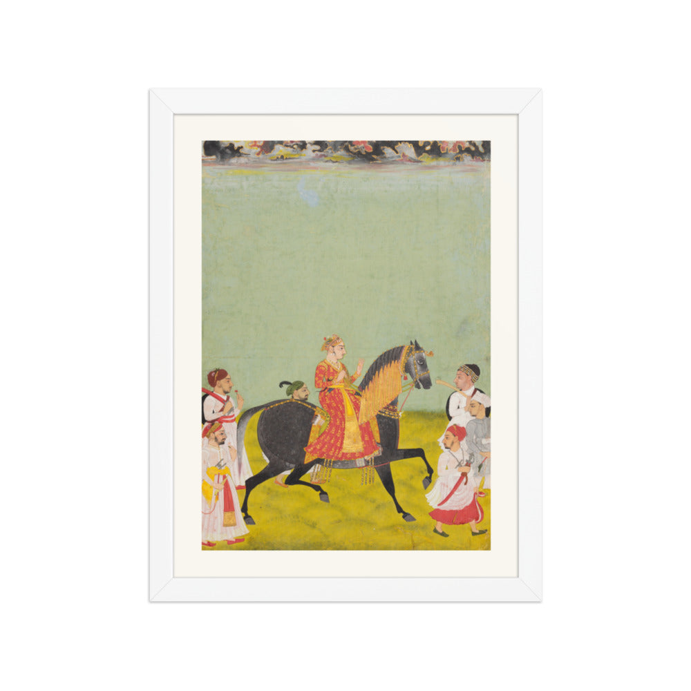 Equestrian Portrait of Maharana Raj Singh II of Mewar (r. 1755–62) — Restored Rajput Wall Art — view 6