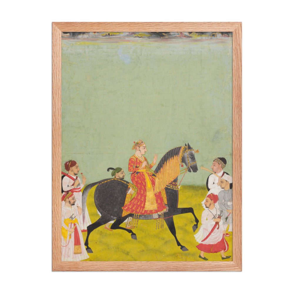 Equestrian Portrait of Maharana Raj Singh II of Mewar (r. 1755–62) — Restored Rajput Wall Art — view 3