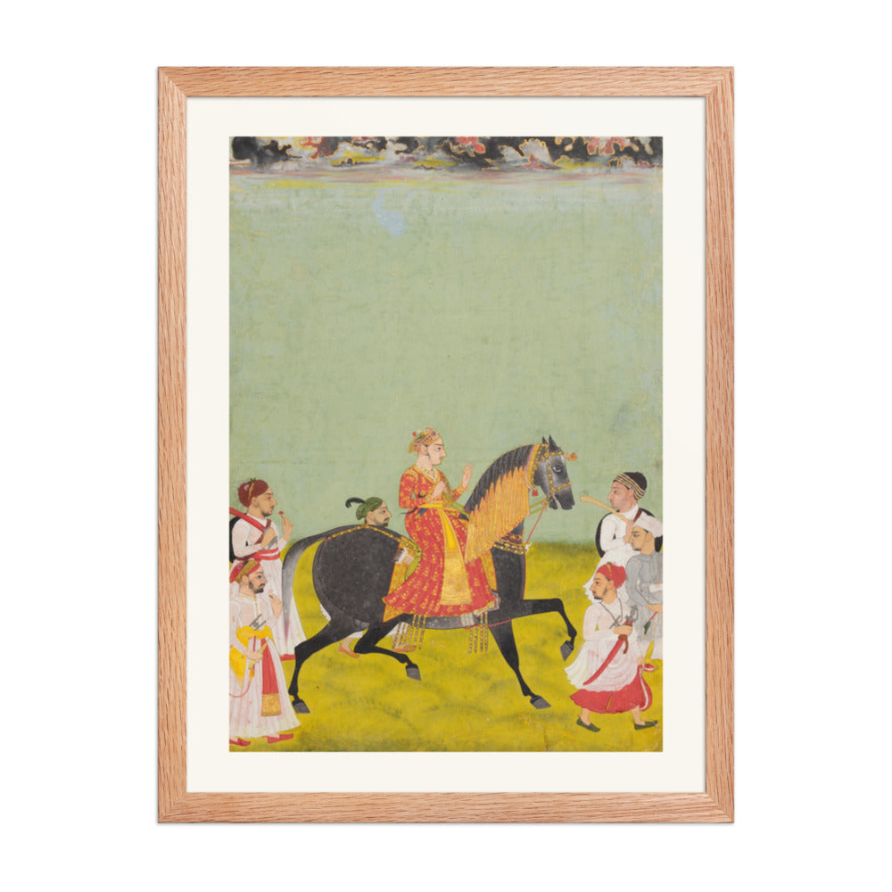 Equestrian Portrait of Maharana Raj Singh II of Mewar (r. 1755–62) — Restored Rajput Wall Art — view 3