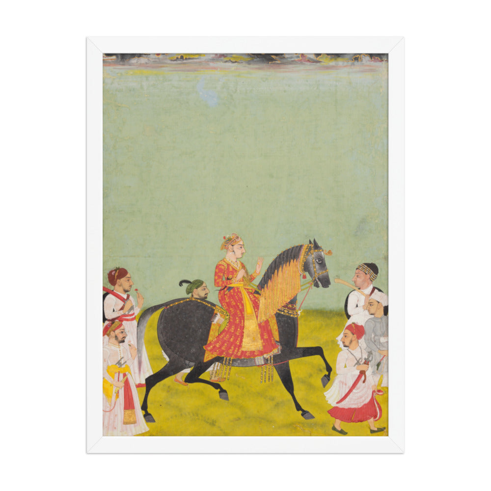 Equestrian Portrait of Maharana Raj Singh II of Mewar (r. 1755–62) — Restored Rajput Wall Art — view 5