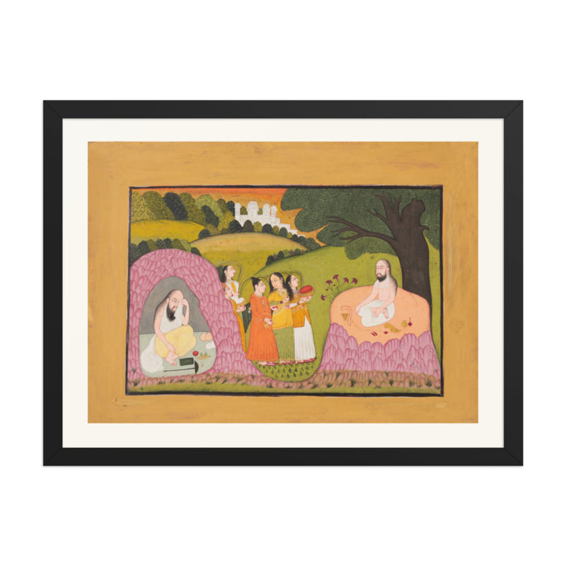 Sultan Ibrahim ibn Adham of Balkh Visited by Angels — Restored Rajput Wall Art