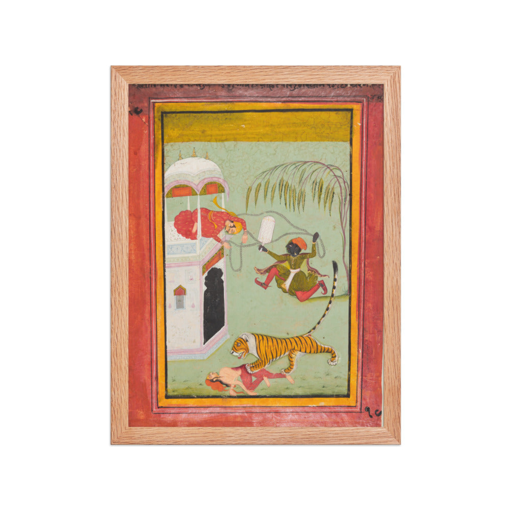 A page from a Punishment series: Punishment for murder — Restored Rajput Wall Art — view 4