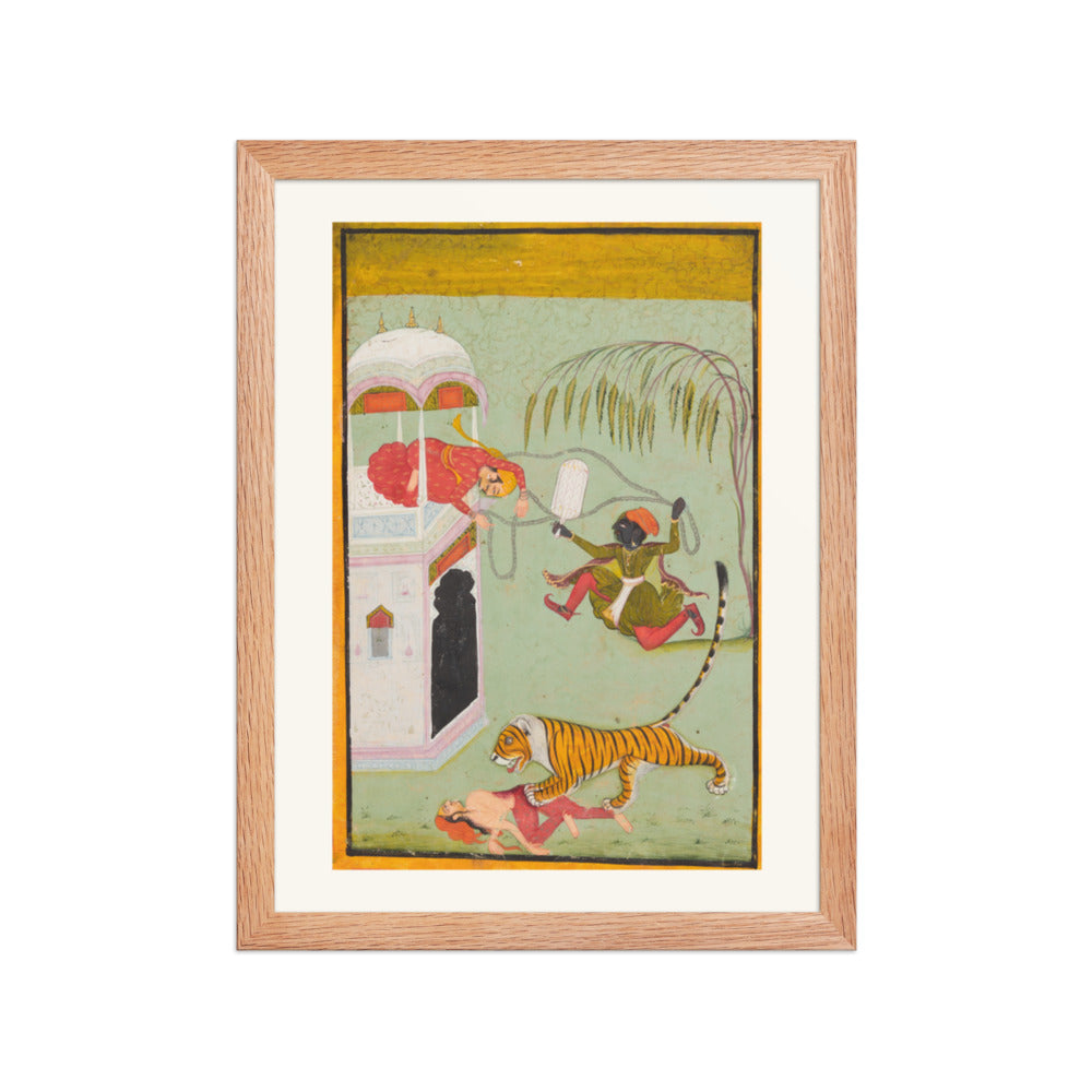 Punishment for Murder, from a Bundi Punishment Series — Restored Rajput Wall Art — view 4