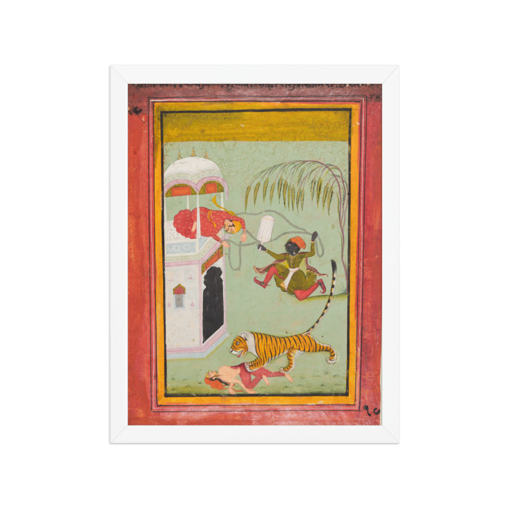 A page from a Punishment series: Punishment for murder — Restored Rajput Wall Art — view 6