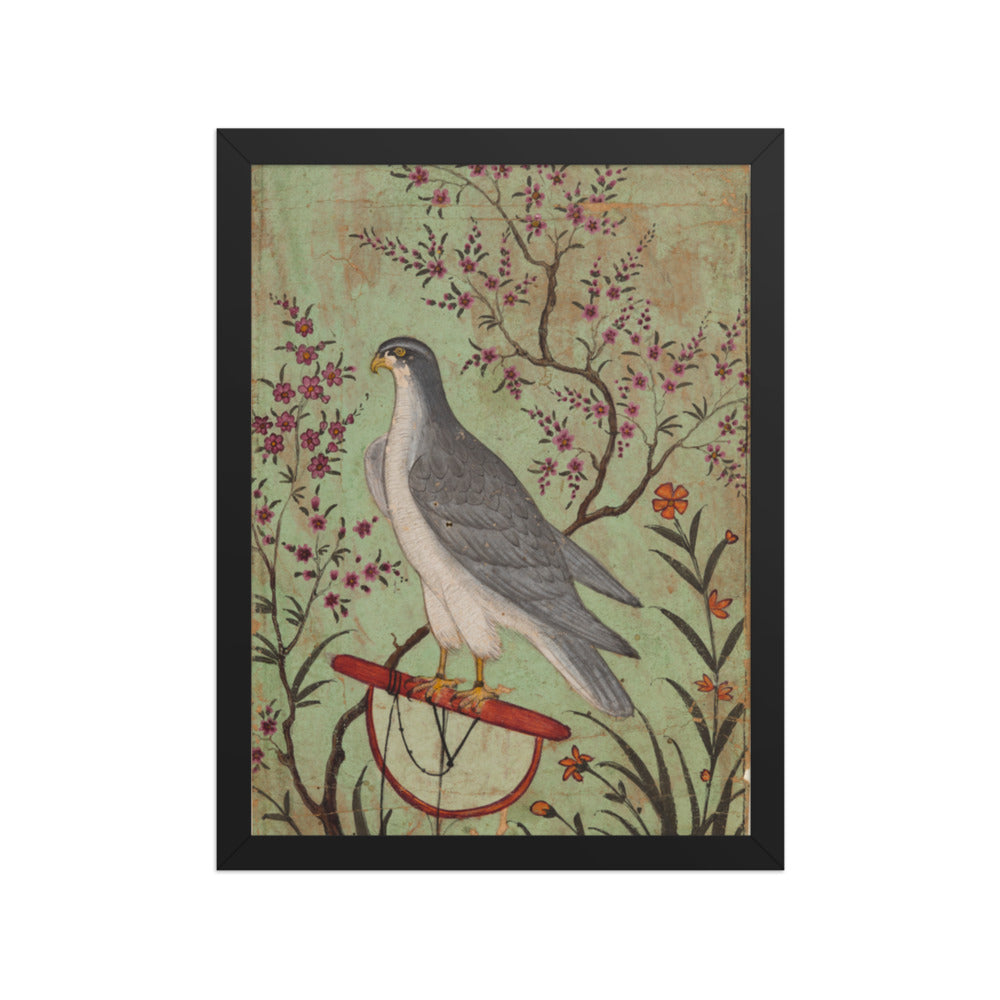 Falcon on a Perch — Restored Rajput Wall Art — view 8