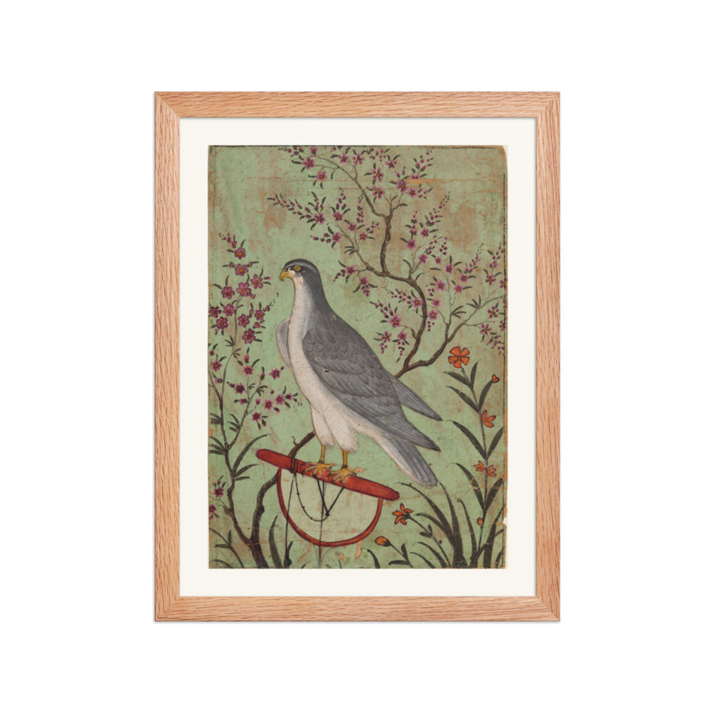 Falcon on a Perch — Restored Rajput Wall Art — view 4