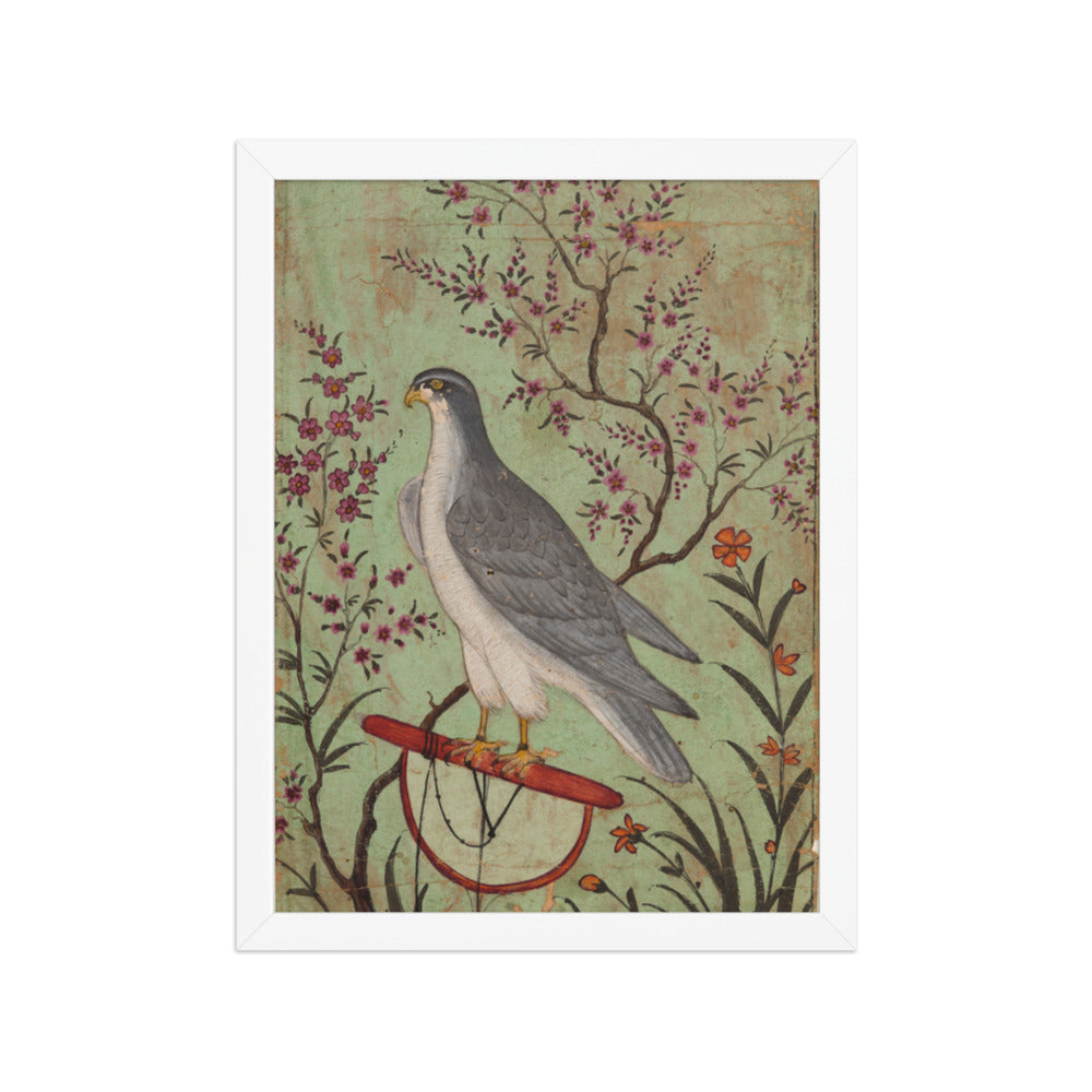 Falcon on a Perch — Restored Rajput Wall Art — view 12