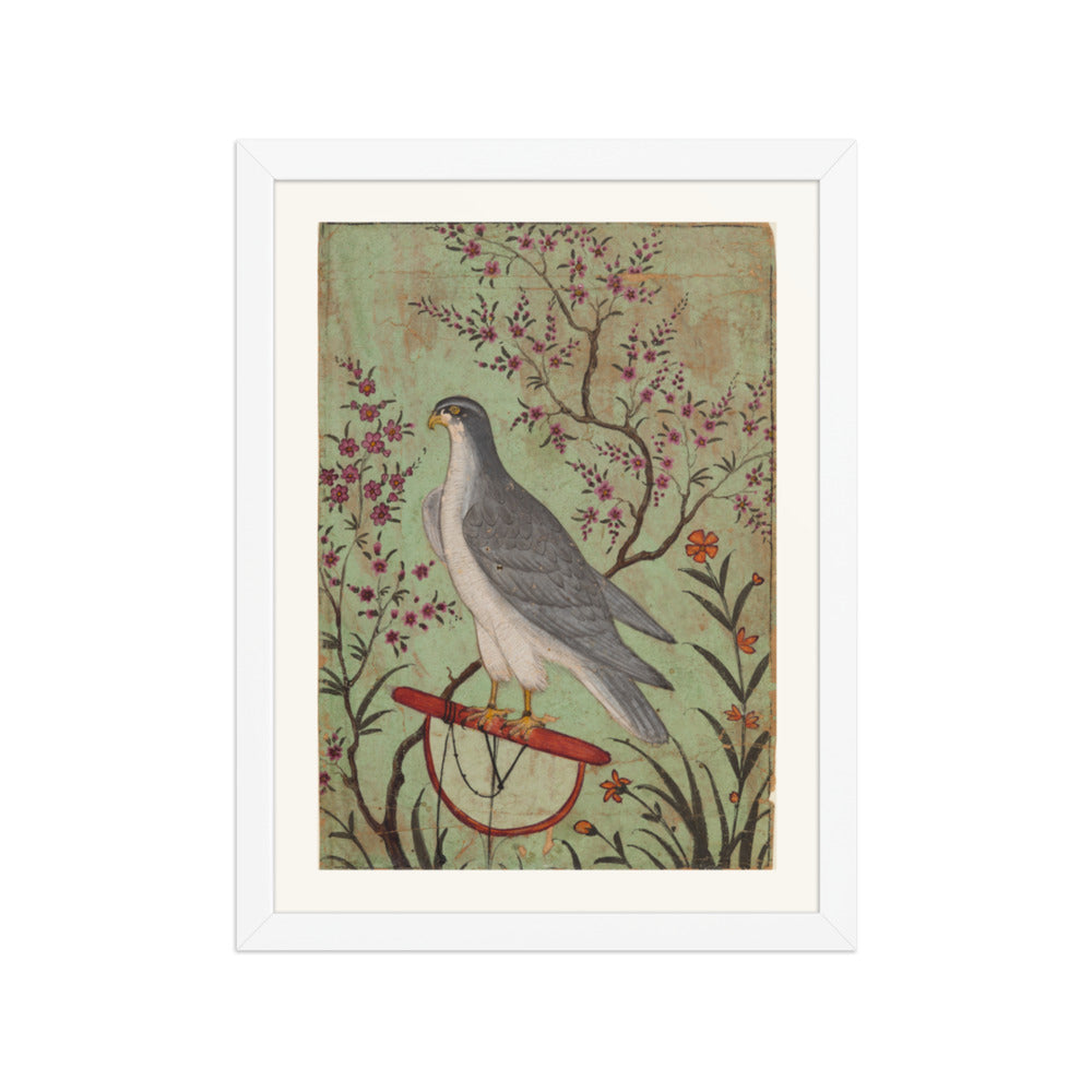 Falcon on a Perch — Restored Rajput Wall Art — view 6