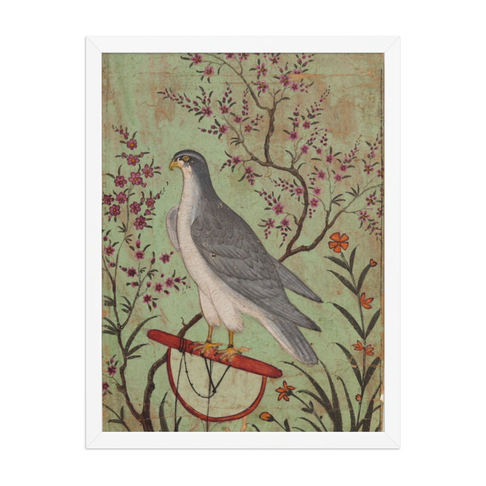 Falcon on a Perch — Restored Rajput Wall Art — view 5