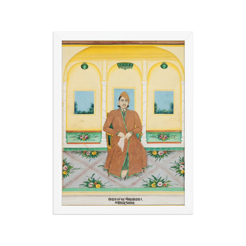 Portrait of Gadadhar Prasad — Restored Rajput Wall Art — view 6