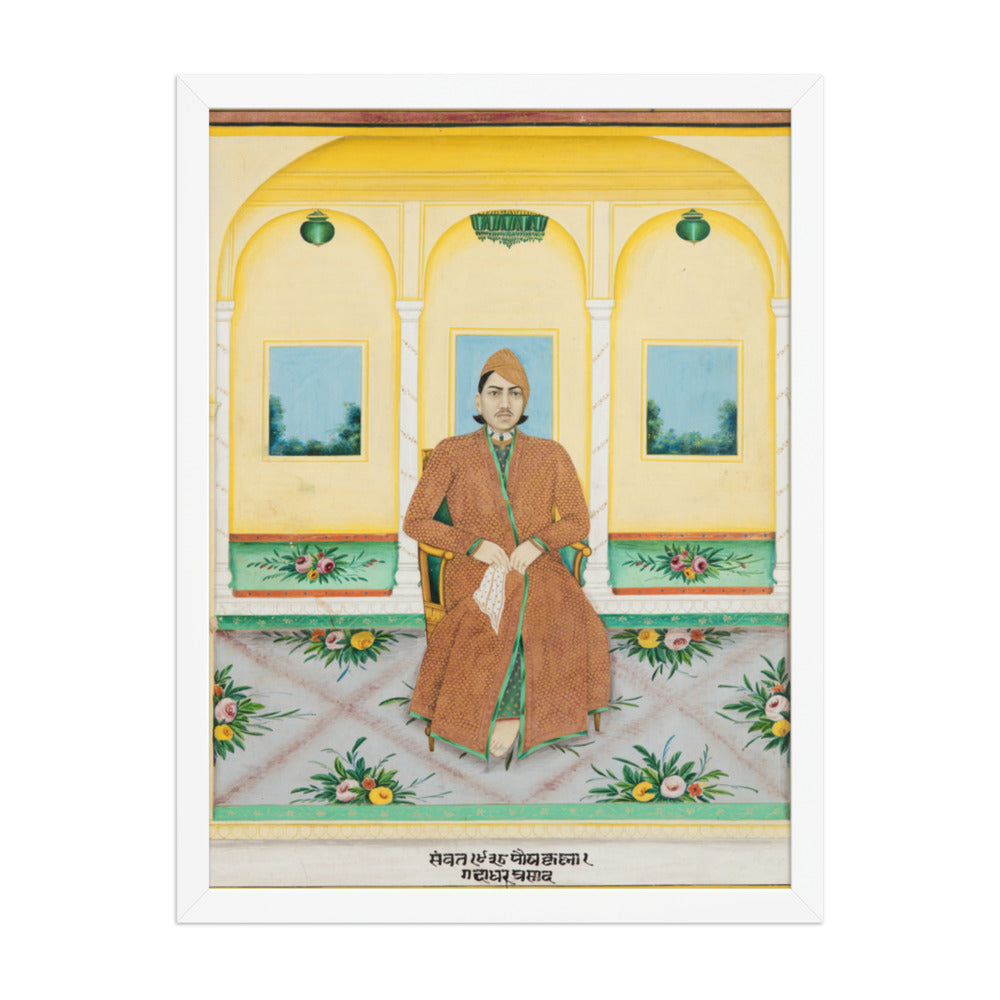 Portrait of Gadadhar Prasad — Restored Rajput Wall Art — view 5