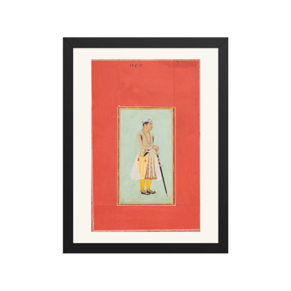 Prince Sur Singh Rathor of Bikaner — Restored Rajput Wall Art — view 2